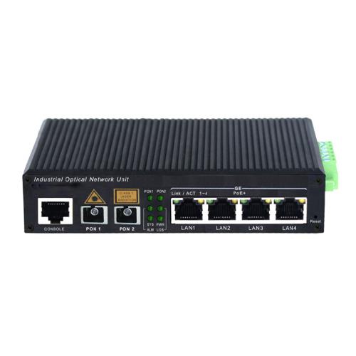 配网自动化4口千兆双PON工业级GPON ONU