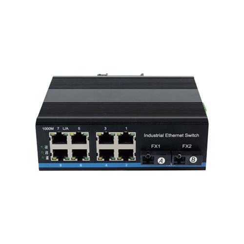 千兆二光八电工业级交换机